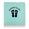 FlipFlop Leather Binders - 1" - Teal - Front View