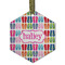 FlipFlop Frosted Glass Ornament - Hexagon