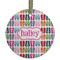 FlipFlop Frosted Glass Ornament - Round
