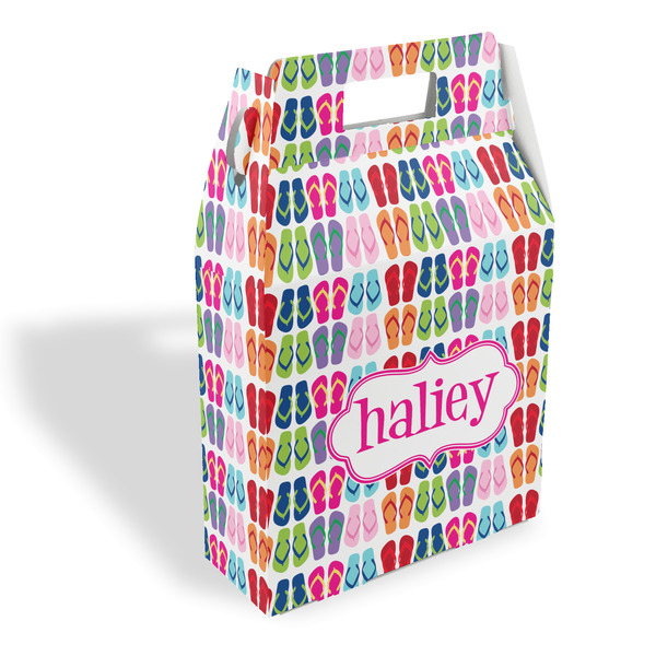Custom FlipFlop Gable Favor Box (Personalized)