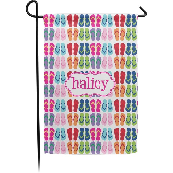 Custom FlipFlop Small Garden Flag - Double Sided w/ Name or Text