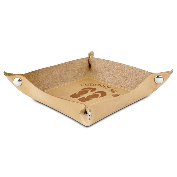 FlipFlop Genuine Leather Valet Trays - ANGLE (folded)