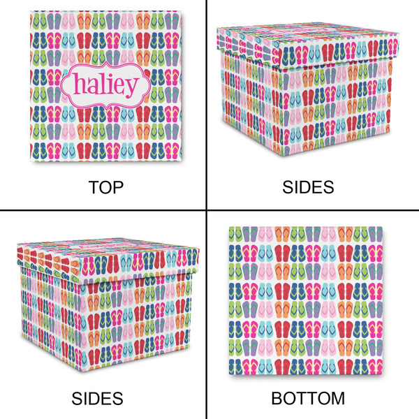 FlipFlop Gift Boxes with Lid - Canvas Wrapped - Large - Approval
