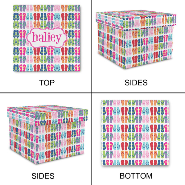 FlipFlop Gift Boxes with Lid - Canvas Wrapped - Medium - Approval