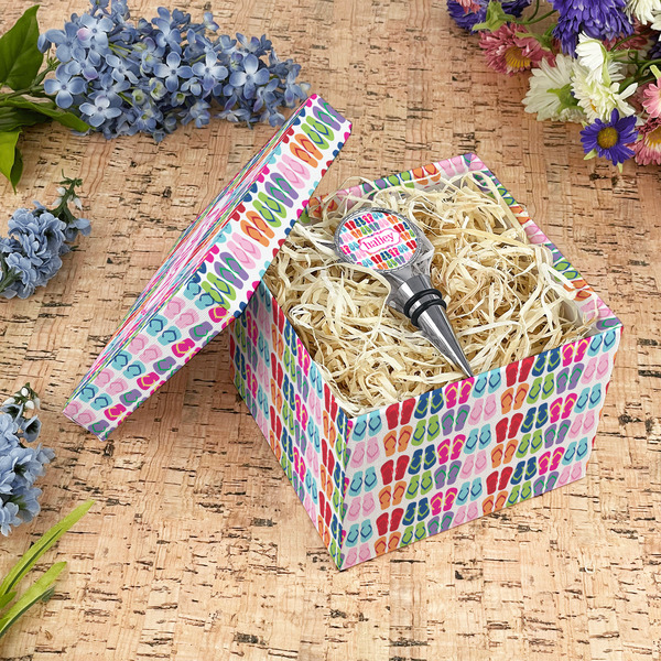 FlipFlop Gift Boxes with Lid - Canvas Wrapped - Medium - In Context