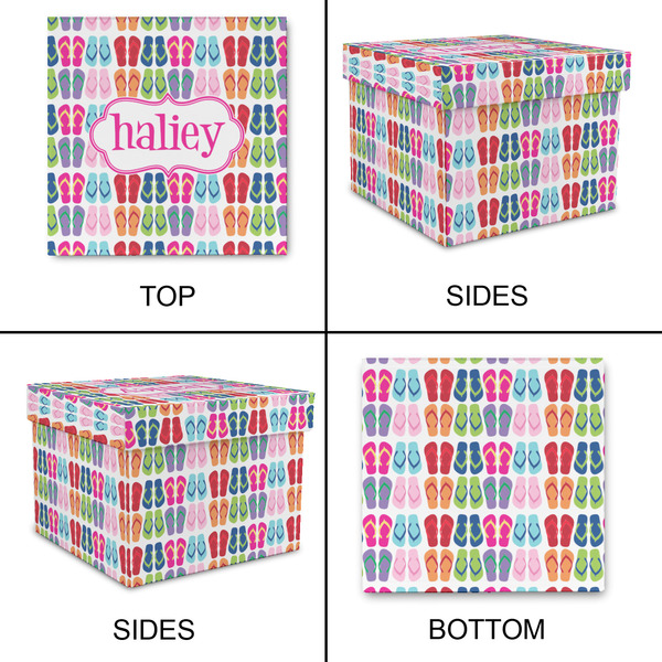 FlipFlop Gift Boxes with Lid - Canvas Wrapped - Small - Approval
