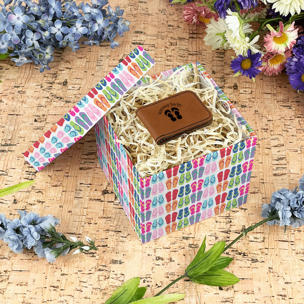 FlipFlop Gift Boxes with Lid - Canvas Wrapped - Small - In Context