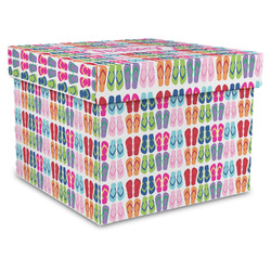 FlipFlop Gift Box with Lid - Canvas Wrapped - X-Large (Personalized)