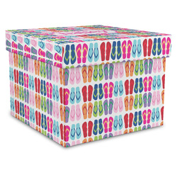 FlipFlop Gift Box with Lid - Canvas Wrapped - XX-Large (Personalized)