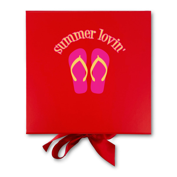FlipFlop Gift Boxes with Magnetic Lid - Red - Approval
