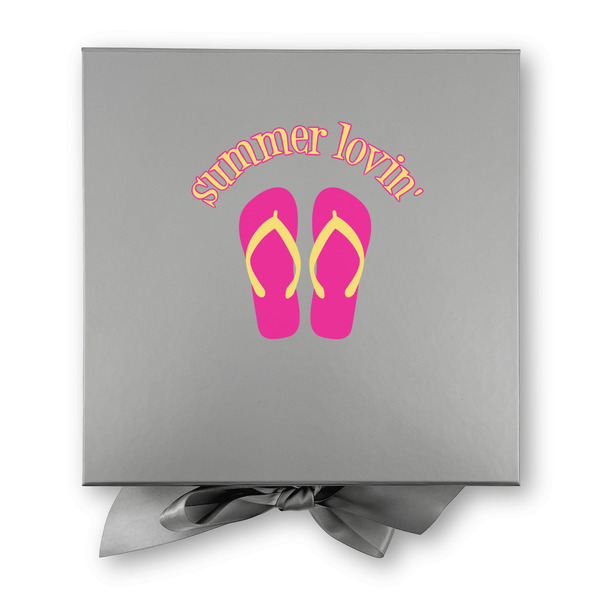 FlipFlop Gift Boxes with Magnetic Lid - Silver - Approval