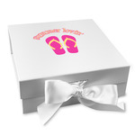 FlipFlop Gift Box with Magnetic Lid - White (Personalized)