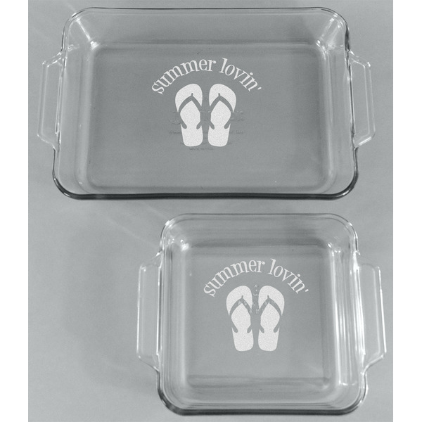 FlipFlop Glass Baking Dish Set - FRONT