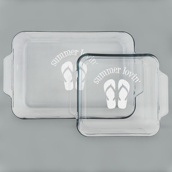 FlipFlop Glass Baking Dish Set - MAIN (set)