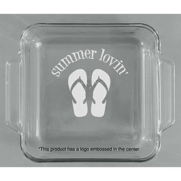 FlipFlop Glass Cake Dish - APPROVAL (8x8)