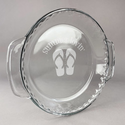 FlipFlop Glass Pie Dish - 9.5in Round (Personalized)