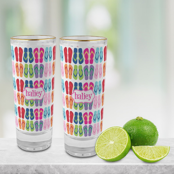 FlipFlop Glass Shot Glass - 2 oz - LIFESTYLE