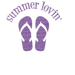 FlipFlop Glitter Sticker Decal - Up to 20"X12" (Personalized)