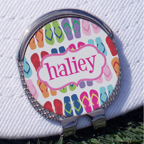 Custom FlipFlop Golf Ball Marker - Hat Clip