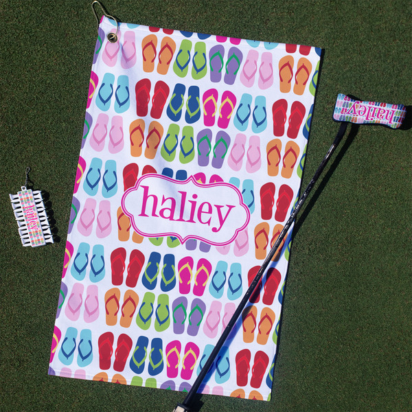 Custom FlipFlop Golf Towel Gift Set (Personalized)