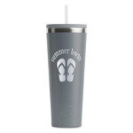FlipFlop RTIC Everyday Tumbler with Straw - 28oz - Grey - Single-Sided (Personalized)