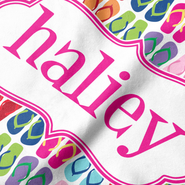 FlipFlop Hooded Baby Towel- Detail Close Up