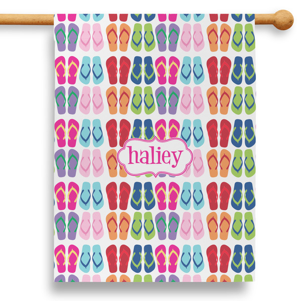 Custom FlipFlop 28" House Flag - Double Sided (Personalized)