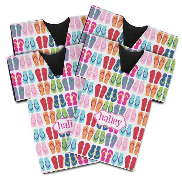 Custom FlipFlop Jersey Bottle Cooler - Set of 4 (Personalized)