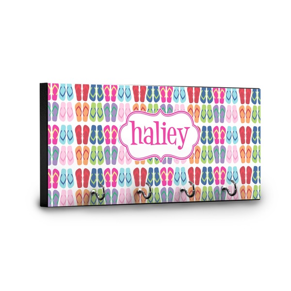 FlipFlop Key Hanger - Front View with Hooks