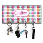 FlipFlop Key Hanger w/ 4 Hooks w/ Name or Text