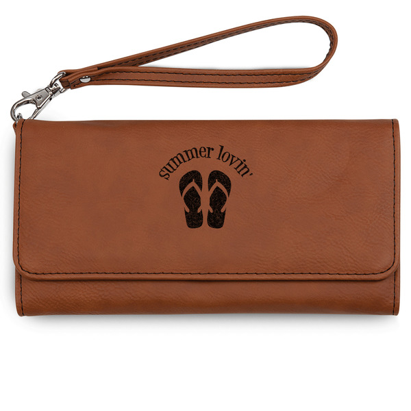 Custom FlipFlop Ladies Leatherette Wallet - Laser Engraved (Personalized)