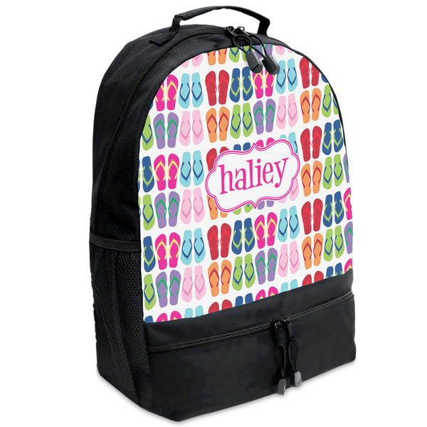 Custom FlipFlop Backpacks - Black (Personalized)