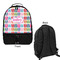FlipFlop Large Backpack - Black - Front & Back View