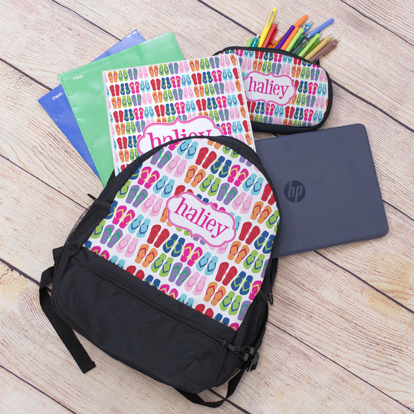 FlipFlop Large Backpack - Black - With Stuff