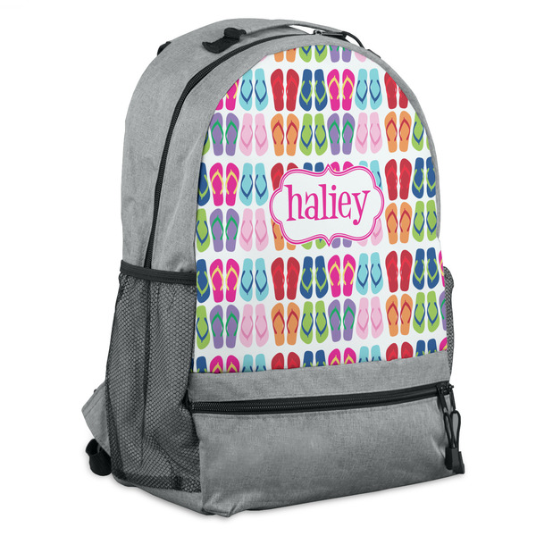 Custom FlipFlop Backpack - Grey (Personalized)
