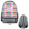 FlipFlop Large Backpack - Gray - Front & Back View
