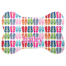 FlipFlop Bone Shaped Dog Food Mat (Personalized)