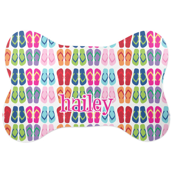 Custom FlipFlop Bone Shaped Dog Food Mat (Personalized)