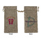 FlipFlop Large Burlap Gift Bag - Front & Back (Personalized)