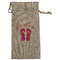 FlipFlop Large Burlap Gift Bag - Front (Personalized)