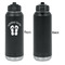 FlipFlop Laser Engraved Water Bottles - Front Engraving - Front & Back View