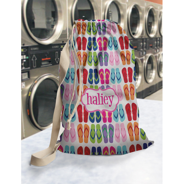 FlipFlop Laundry Bag in Laundromat