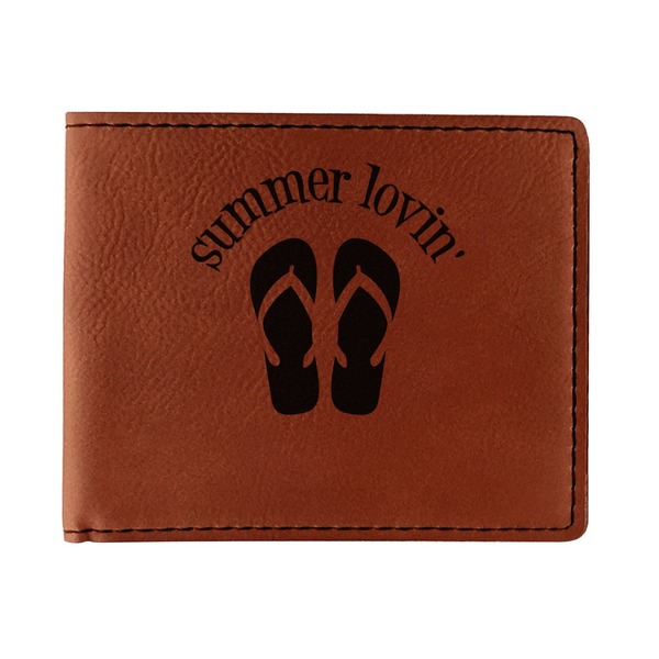 Custom FlipFlop Leatherette Bifold Wallet - Single Sided (Personalized)