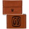 FlipFlop Leather Business Card Holder - Front Back