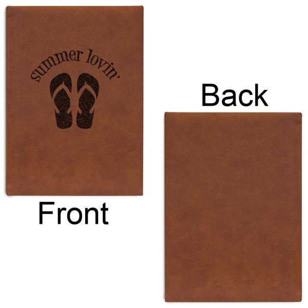 FlipFlop Leatherette Journal - Large - Single Sided - Front & Back View