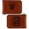 FlipFlop Leatherette Magnetic Money Clip - Front and Back