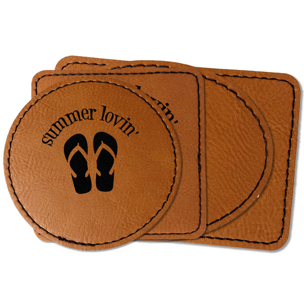 Custom FlipFlop Faux Leather Iron On Patch (Personalized)