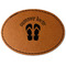 FlipFlop Faux Leather Iron On Patch - Oval (Personalized)