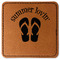FlipFlop Faux Leather Iron On Patch - Square (Personalized)