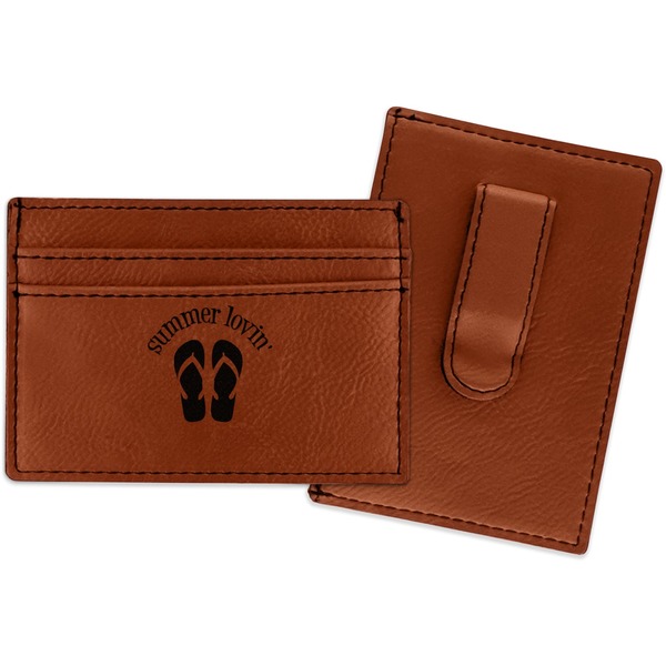 Custom FlipFlop Leatherette Wallet with Money Clip (Personalized)